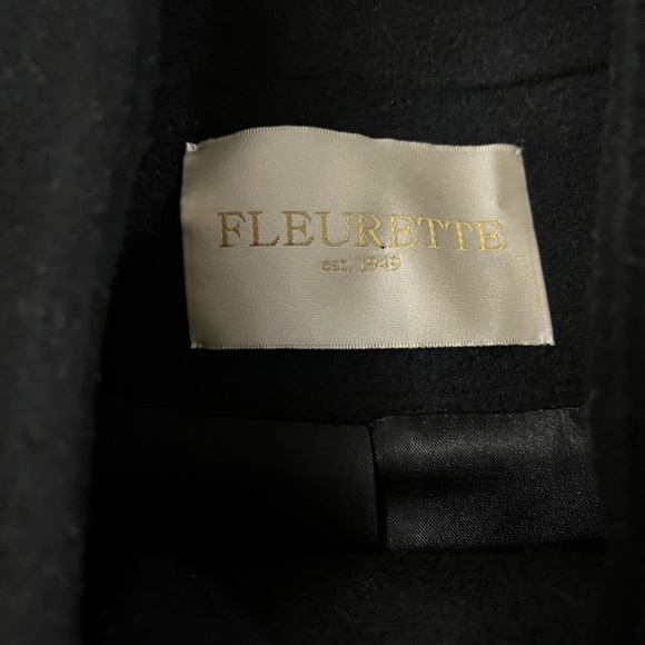 Fleurette loro piana wool coat size 10 black - Picture 2 of 10